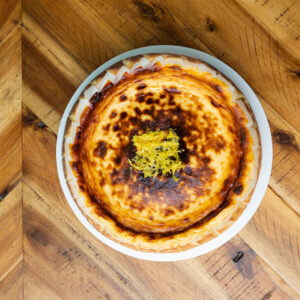Golden Citrus burnt Basque cheesecake